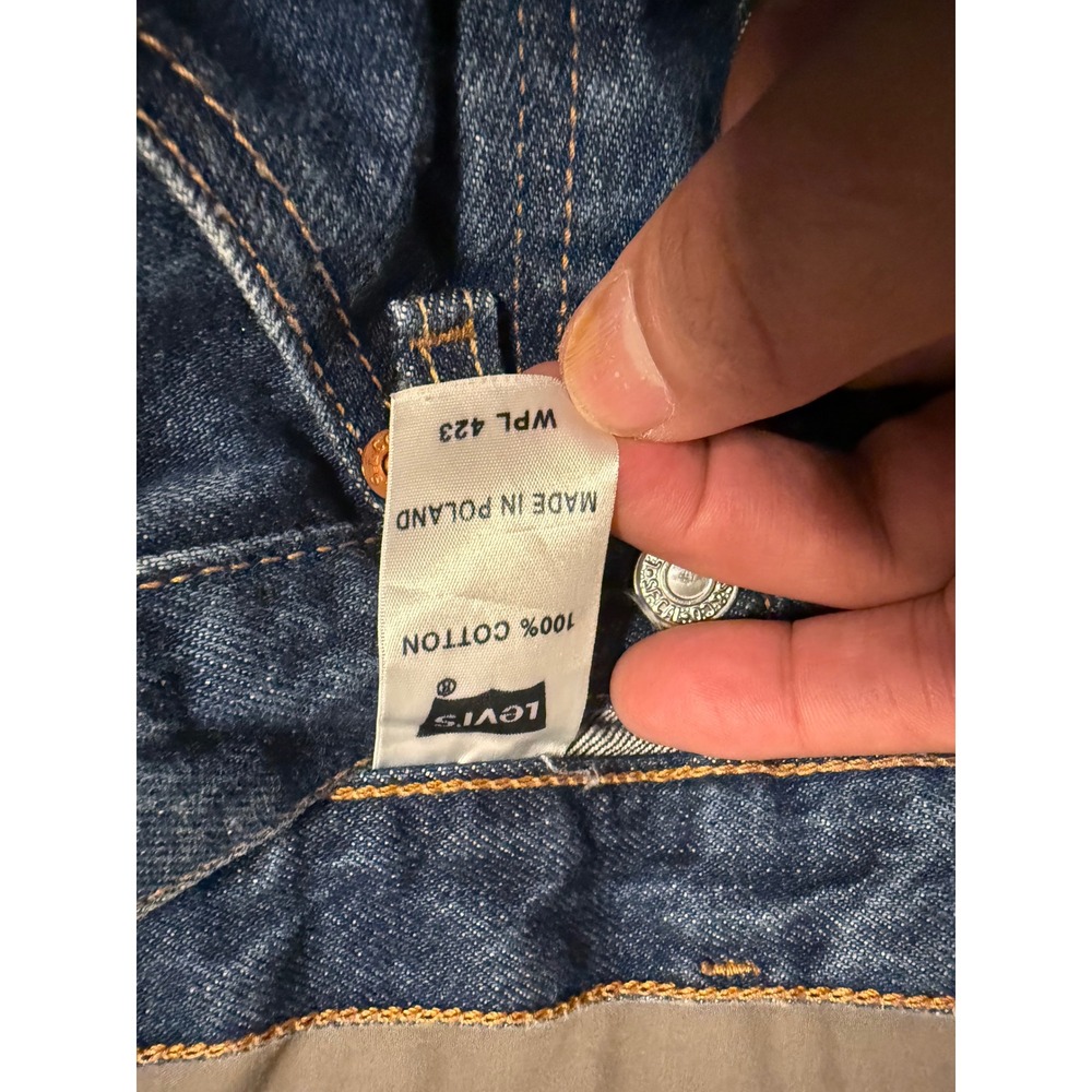 Levis 501XX Jeans Mens 28x34 Blue Denim Straight Leg Y2K Vintage Button Fly - Picture 9 of 10